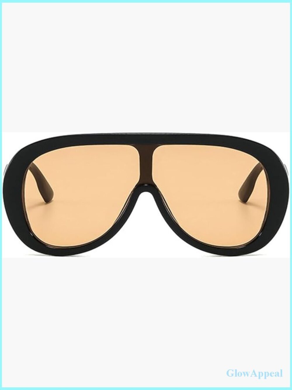 Oversized Pilot Sunglasses Women Fashion Big Frame Shield Goggle Trendy Metal